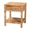 Baxton Studio Adelia Modern Bohemian Natural Rattan and Mahogany Wood 1-Drawer Nightstand 229-13149-ZORO - alternate 7